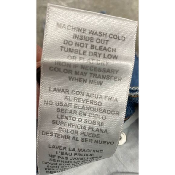 Band Of Gypsies Rose Distressed Frayed Button Fly Denim Shorts Size 28 - Picture 8 of 8